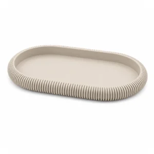 Japandi Tray ovale design organizer met geribbelde afwerking van Sabre Design