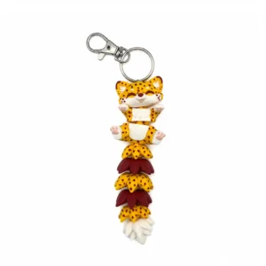Flexi cheetah sleutelhanger met bewegende staart en sleutelring